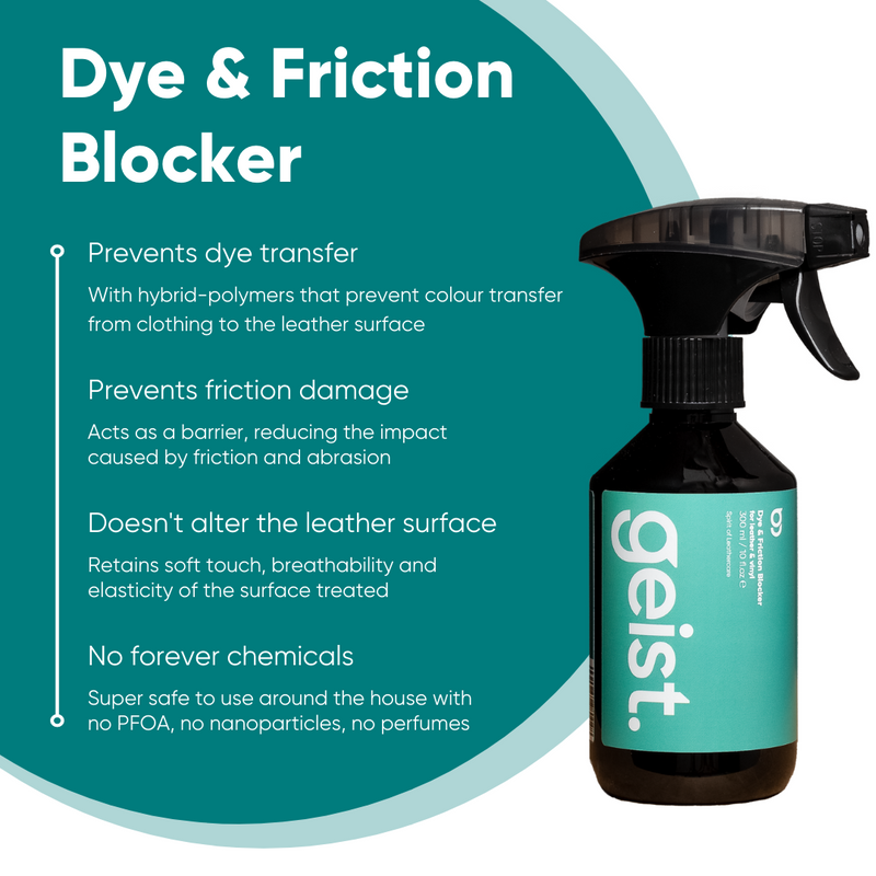 Dye &amp; Friction Blocker for Leather &amp; Vinyl | 500 ml / 16.75 fl.oz 